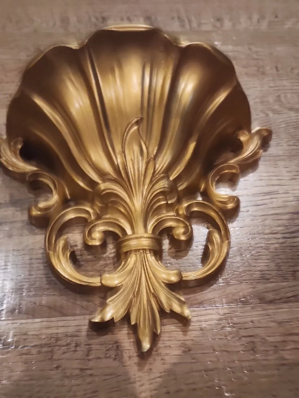 Vintage Gold Rococo Wall Pocket Planters